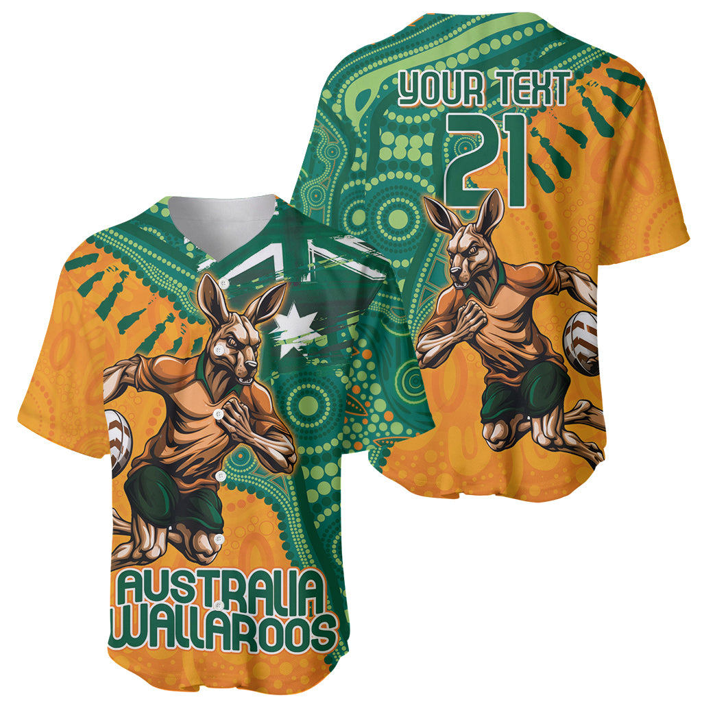 Custom Australia Rugby Wallaroos Baseball Jersey Indigenous Aboriginal Pacific Champions