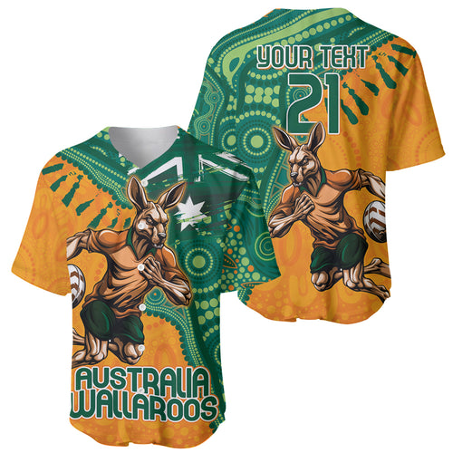 Custom Australia Rugby Wallaroos Baseball Jersey Indigenous Aboriginal Pacific Champions