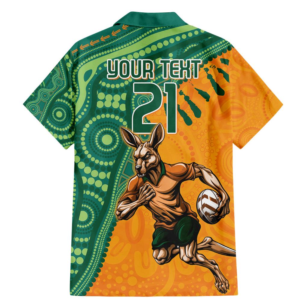 Custom Australia Rugby Wallaroos Family Matching Off Shoulder Short Dress and Hawaiian Shirt Indigenous Aboriginal Pacific Champions