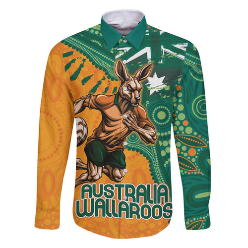 Custom Australia Rugby Wallaroos Family Matching Off Shoulder Short Dress and Hawaiian Shirt Indigenous Aboriginal Pacific Champions