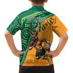 Custom Australia Rugby Wallaroos Family Matching Tank Maxi Dress and Hawaiian Shirt Indigenous Aboriginal Pacific Champions