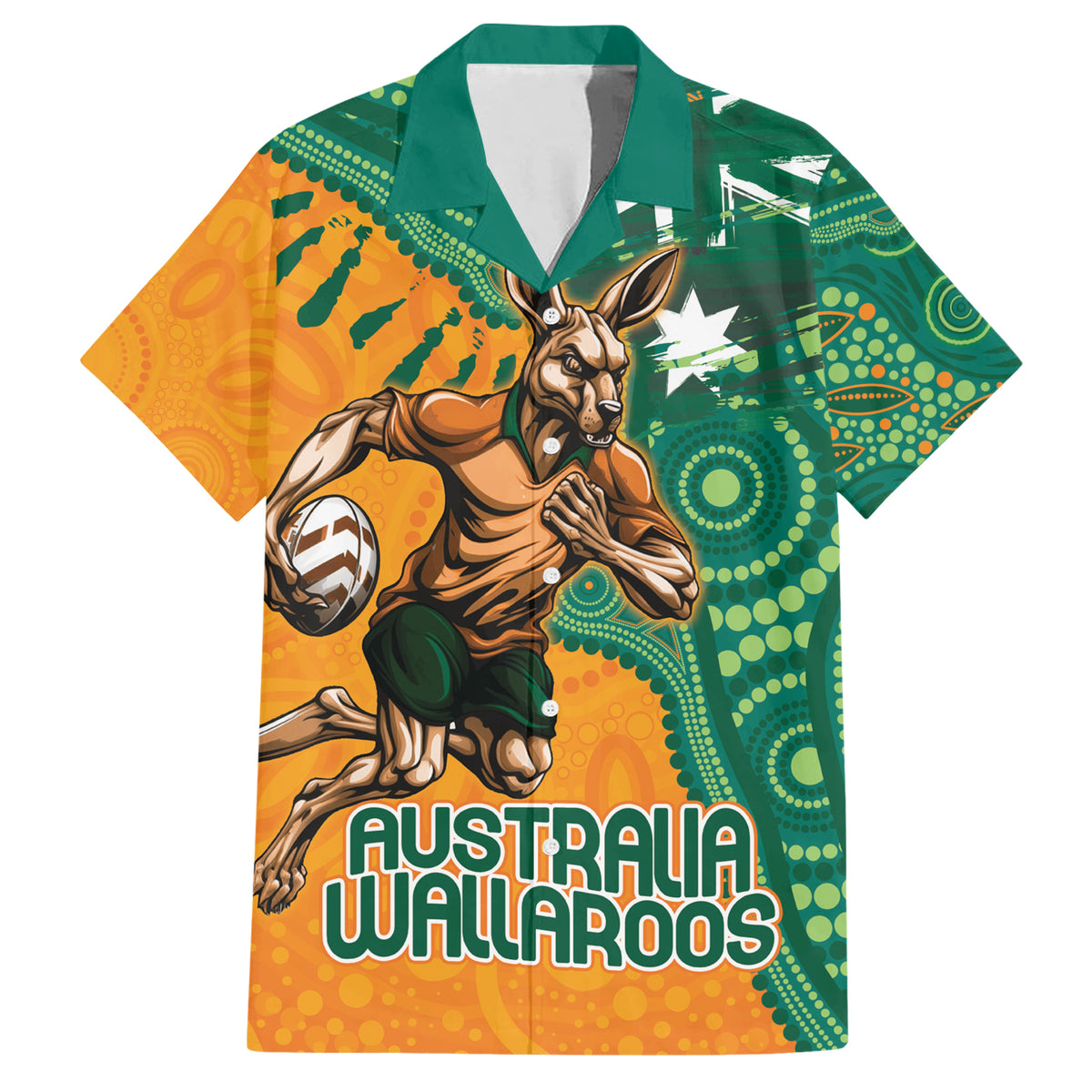 Custom Australia Rugby Wallaroos Hawaiian Shirt Indigenous Aboriginal Pacific Champions