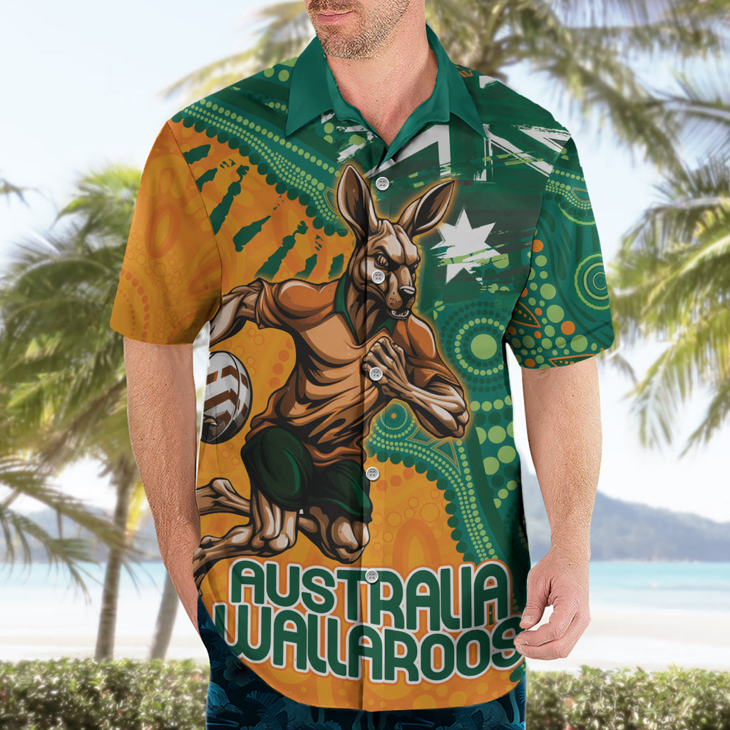 Custom Australia Rugby Wallaroos Hawaiian Shirt Indigenous Aboriginal Pacific Champions