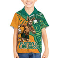 Custom Australia Rugby Wallaroos Kid Hawaiian Shirt Indigenous Aboriginal Pacific Champions