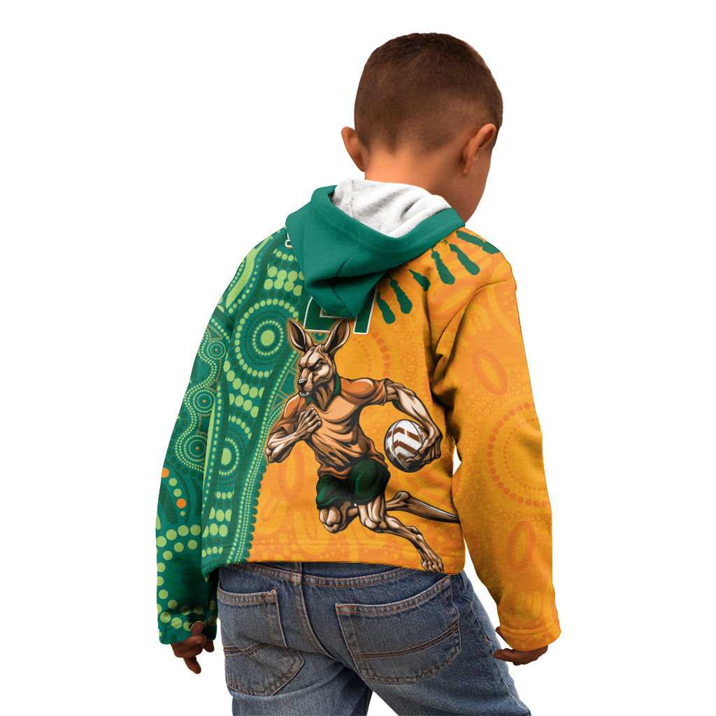 Custom Australia Rugby Wallaroos Kid Hoodie Indigenous Aboriginal Pacific Champions