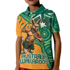 Custom Australia Rugby Wallaroos Kid Polo Shirt Indigenous Aboriginal Pacific Champions