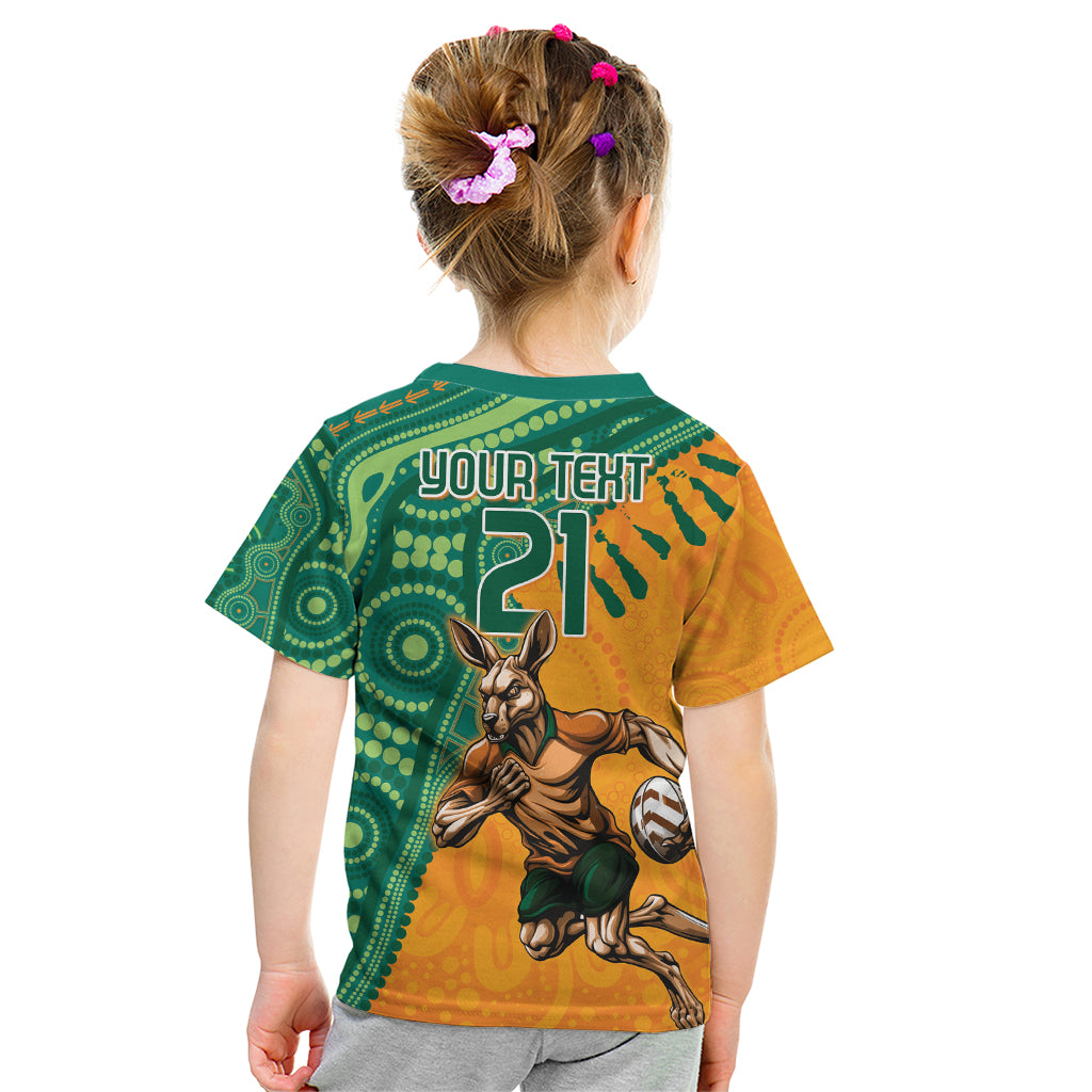 Custom Australia Rugby Wallaroos Kid T Shirt Indigenous Aboriginal Pacific Champions