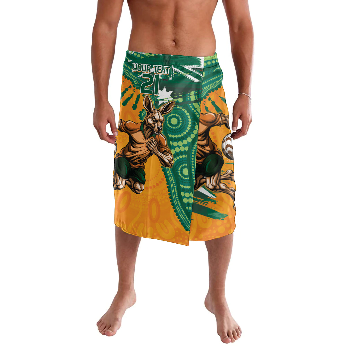 Custom Australia Rugby Wallaroos Lavalava Indigenous Aboriginal Pacific Champions