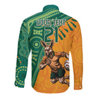 Custom Australia Rugby Wallaroos Long Sleeve Button Shirt Indigenous Aboriginal Pacific Champions