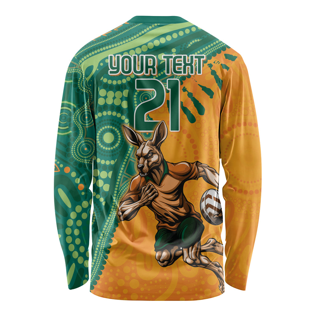 Custom Australia Rugby Wallaroos Long Sleeve Shirt Indigenous Aboriginal Pacific Champions