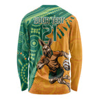 Custom Australia Rugby Wallaroos Long Sleeve Shirt Indigenous Aboriginal Pacific Champions