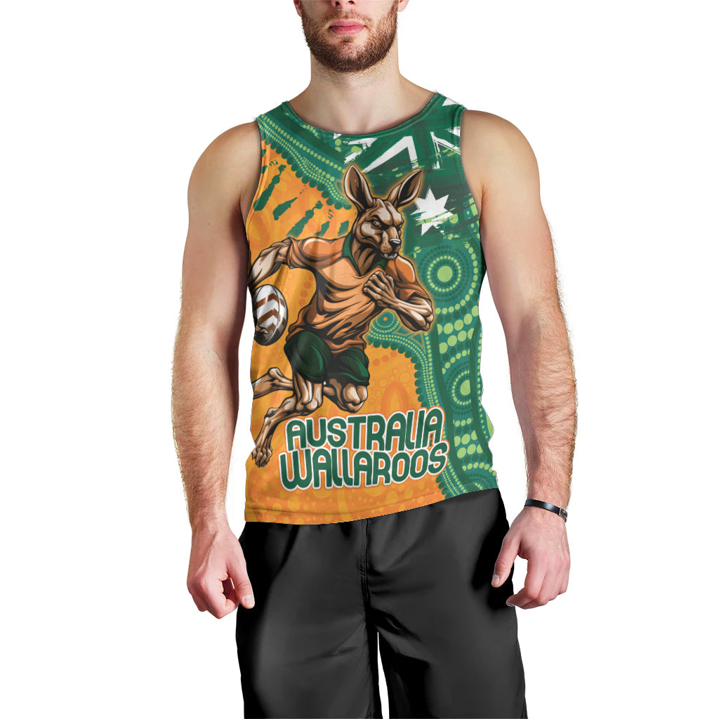 Custom Australia Rugby Wallaroos Men Tank Top Indigenous Aboriginal Pacific Champions