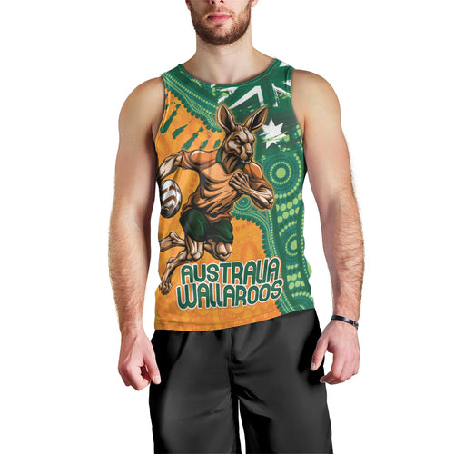 Custom Australia Rugby Wallaroos Men Tank Top Indigenous Aboriginal Pacific Champions