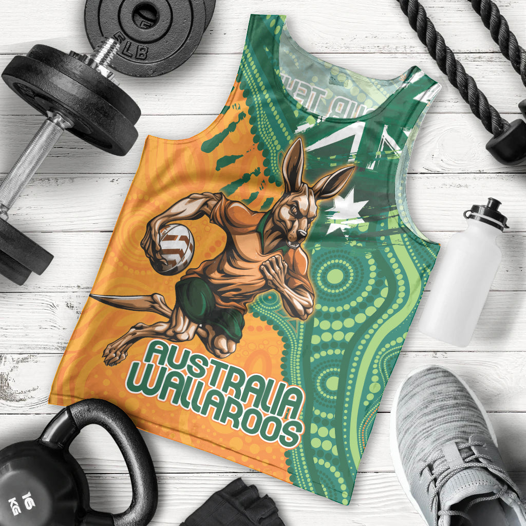 Custom Australia Rugby Wallaroos Men Tank Top Indigenous Aboriginal Pacific Champions