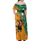 Custom Australia Rugby Wallaroos Off Shoulder Maxi Dress Indigenous Aboriginal Pacific Champions