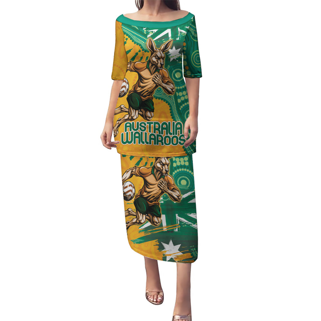 Custom Australia Rugby Wallaroos Puletasi Indigenous Aboriginal Pacific Champions