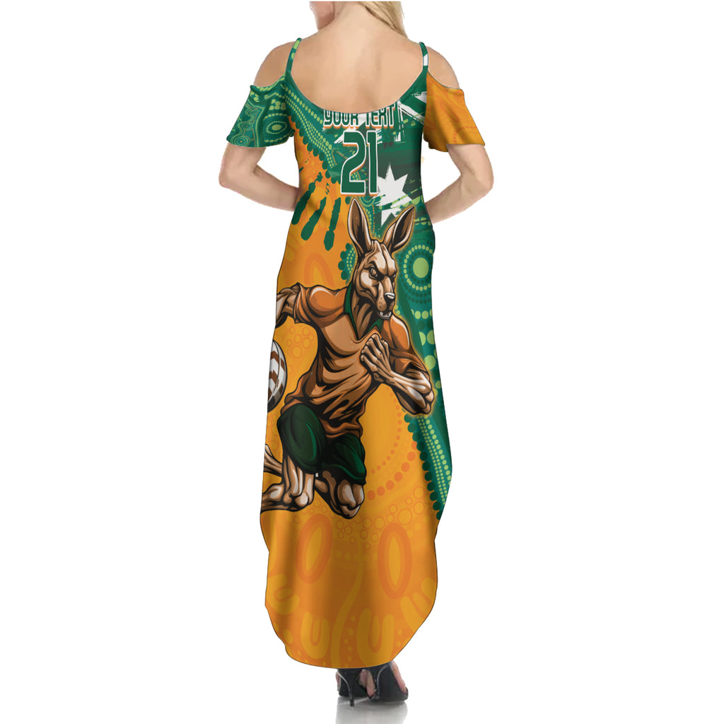 Custom Australia Rugby Wallaroos Summer Maxi Dress Indigenous Aboriginal Pacific Champions