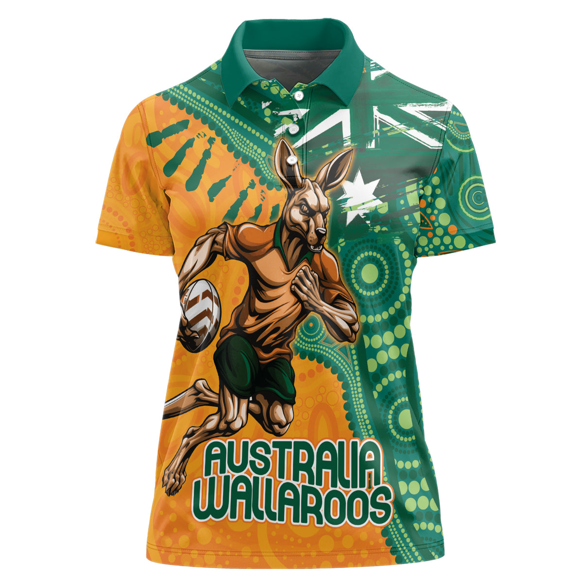 Custom Australia Rugby Wallaroos Women Polo Shirt Indigenous Aboriginal Pacific Champions