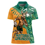 Custom Australia Rugby Wallaroos Women Polo Shirt Indigenous Aboriginal Pacific Champions