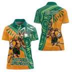 Custom Australia Rugby Wallaroos Women Polo Shirt Indigenous Aboriginal Pacific Champions