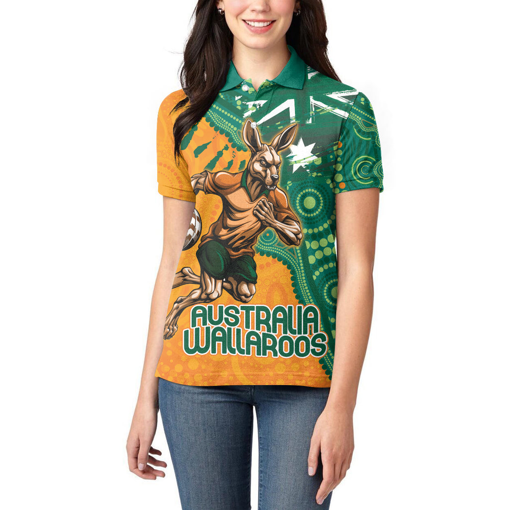 Custom Australia Rugby Wallaroos Women Polo Shirt Indigenous Aboriginal Pacific Champions