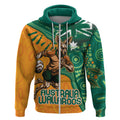 Custom Australia Rugby Wallaroos Zip Hoodie Indigenous Aboriginal Pacific Champions