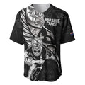 Custom New Zealand Maori Rugby Baseball Jersey Rarauhe Pango Silver Fern Manaia
