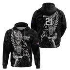 Custom New Zealand Maori Rugby Hoodie Rarauhe Pango Silver Fern Manaia