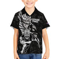 Custom New Zealand Maori Rugby Kid Hawaiian Shirt Rarauhe Pango Silver Fern Manaia