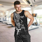 Custom New Zealand Maori Rugby Men Tank Top Rarauhe Pango Silver Fern Manaia