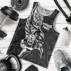 Custom New Zealand Maori Rugby Men Tank Top Rarauhe Pango Silver Fern Manaia