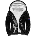 Custom New Zealand Maori Rugby Sherpa Hoodie Rarauhe Pango Silver Fern Manaia