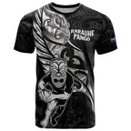 Custom New Zealand Maori Rugby T Shirt Rarauhe Pango Silver Fern Manaia
