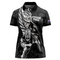 Custom New Zealand Maori Rugby Women Polo Shirt Rarauhe Pango Silver Fern Manaia