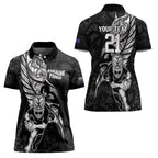 Custom New Zealand Maori Rugby Women Polo Shirt Rarauhe Pango Silver Fern Manaia