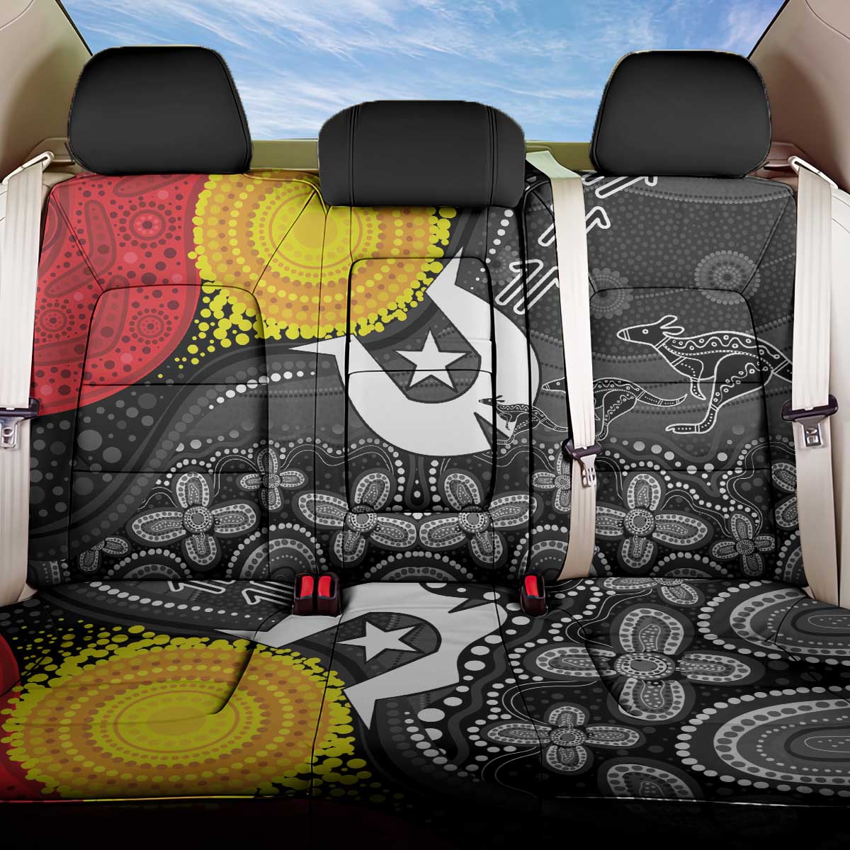 Aboriginal-Torres Strait Islanders Back Car Seat Cover Together Culture Inspired Story