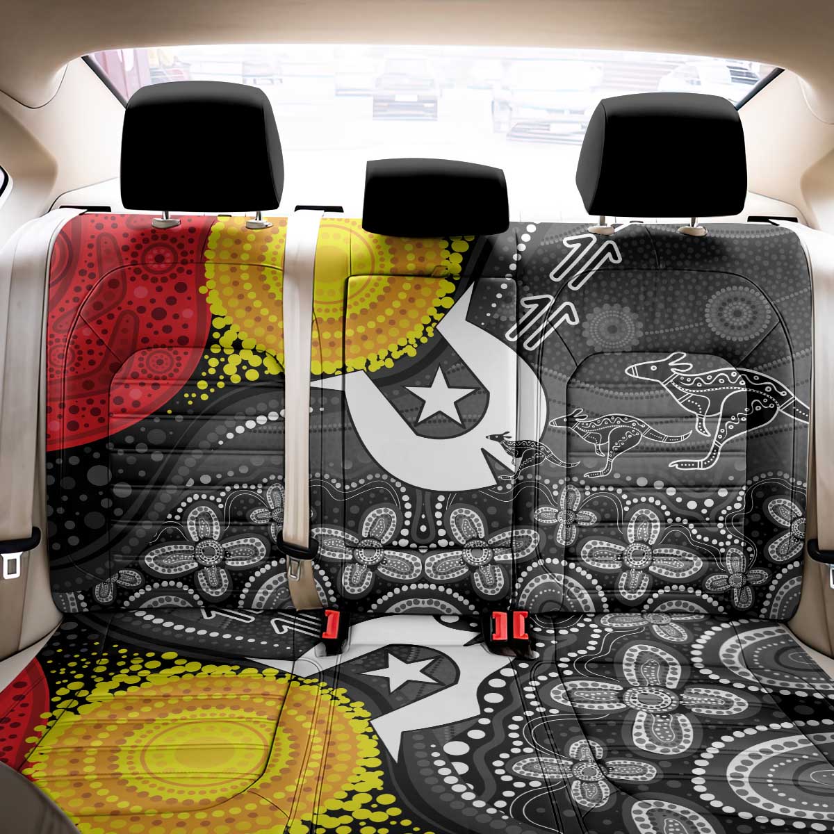 Aboriginal-Torres Strait Islanders Back Car Seat Cover Together Culture Inspired Story