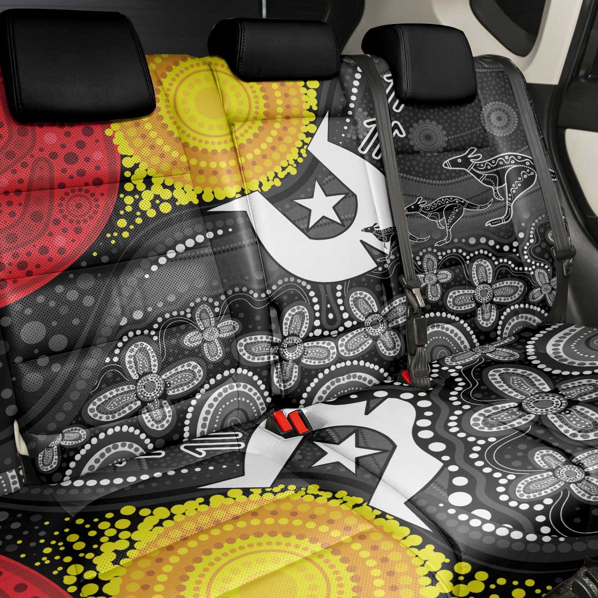 Aboriginal-Torres Strait Islanders Back Car Seat Cover Together Culture Inspired Story