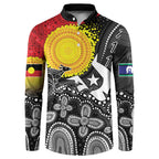 Aboriginal-Torres Strait Islanders Button Sweatshirt Together Culture Inspired Story