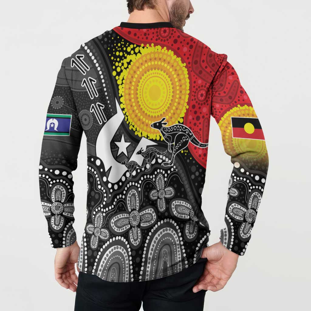 Aboriginal-Torres Strait Islanders Button Sweatshirt Together Culture Inspired Story
