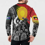 Aboriginal-Torres Strait Islanders Button Sweatshirt Together Culture Inspired Story