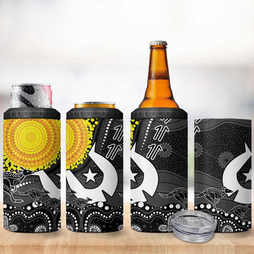 Aboriginal-Torres Strait Islanders 4 in 1 Can Cooler Tumbler Together Culture Inspired Story