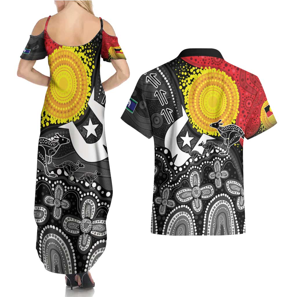 Aboriginal-Torres Strait Islanders Couples Matching Summer Maxi Dress and Hawaiian Shirt Together Culture Inspired Story