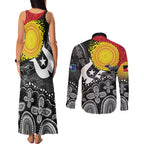 Aboriginal-Torres Strait Islanders Couples Matching Tank Maxi Dress and Long Sleeve Button Shirt Together Culture Inspired Story