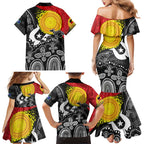 Aboriginal-Torres Strait Islanders Family Matching Mermaid Dress and Hawaiian Shirt Together Culture Inspired Story