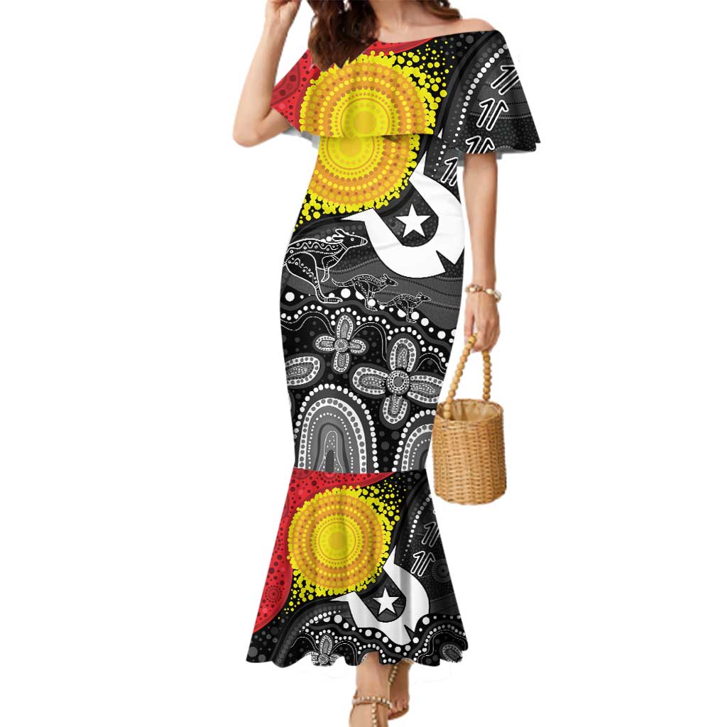 Aboriginal-Torres Strait Islanders Family Matching Mermaid Dress and Hawaiian Shirt Together Culture Inspired Story
