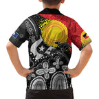 Aboriginal-Torres Strait Islanders Family Matching Off The Shoulder Long Sleeve Dress and Hawaiian Shirt Together Culture Inspired Story