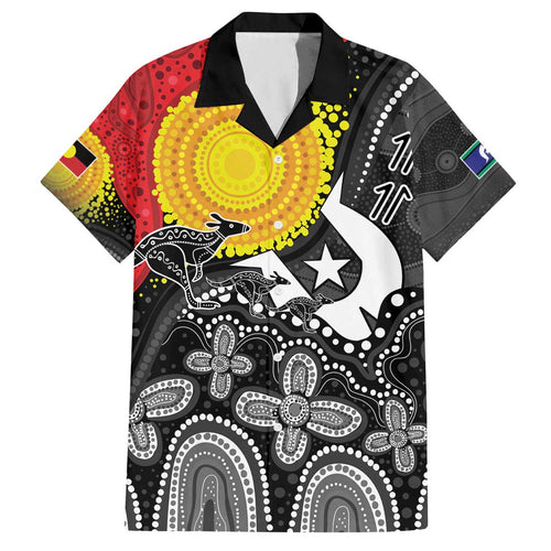 Aboriginal-Torres Strait Islanders Family Matching Off The Shoulder Long Sleeve Dress and Hawaiian Shirt Together Culture Inspired Story