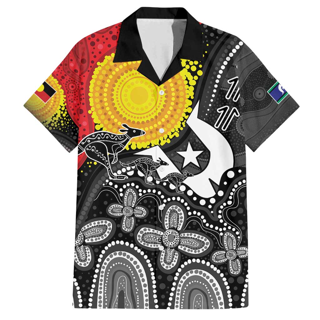 Aboriginal-Torres Strait Islanders Family Matching Off Shoulder Short Dress and Hawaiian Shirt Together Culture Inspired Story