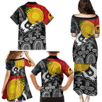 Aboriginal-Torres Strait Islanders Family Matching Puletasi and Hawaiian Shirt Together Culture Inspired Story